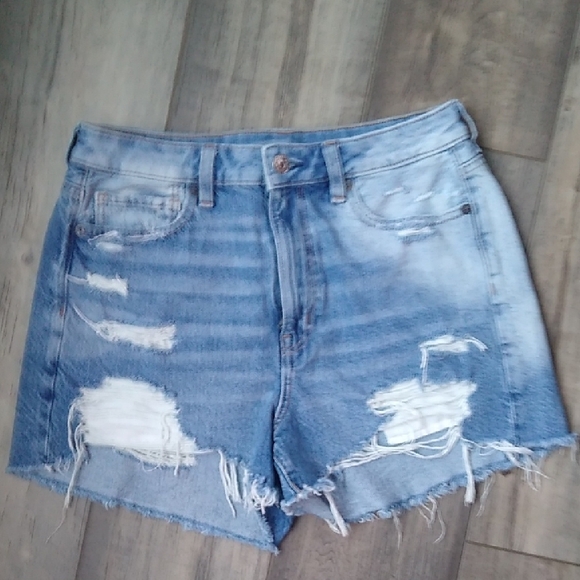 American Eagle Outfitters Distressed Blue Jean Shorts - Picture 5 of 7
